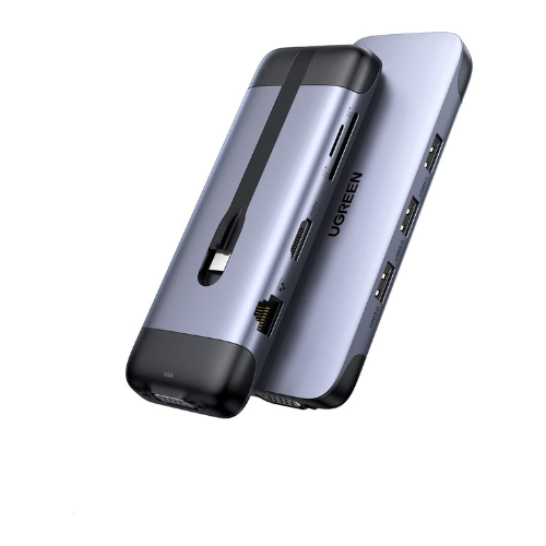 Ugreen 10CM Gray USB C 5 in 1 Multifunction Adapter with 3 USB 3.2 Gen, 1 HDMI port and Type C 100W PD port — image 2