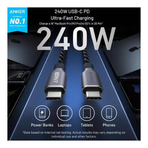 Anker Prime USB C TO C 6FT Cable A88E2012 240W — image 2