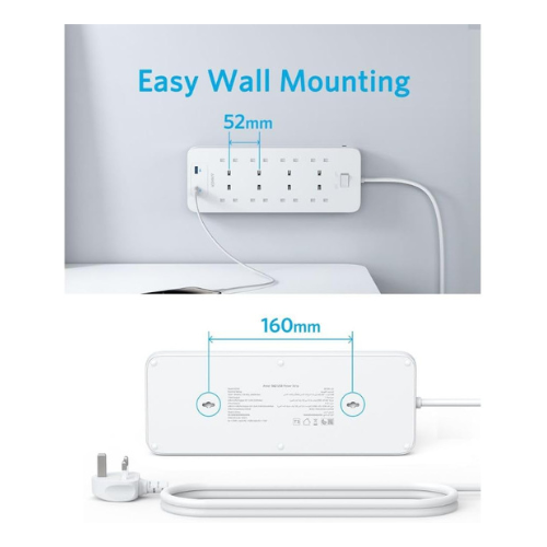 Anker 342 USB Power Strip, 8AC, 2 USB A , A9182K21 — image 2