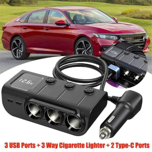 EARLDOM 120W Fast In Car Charger Splitter CS4 — image 2