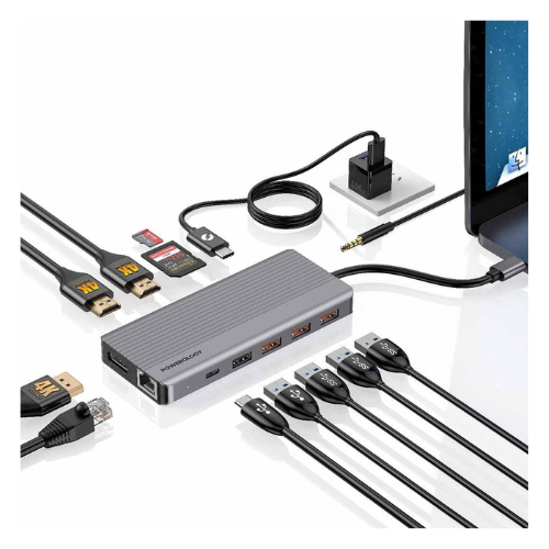 Powerology 13 IN 1 Dual HDMI & Display Port USB-C Hub100 W — image 1