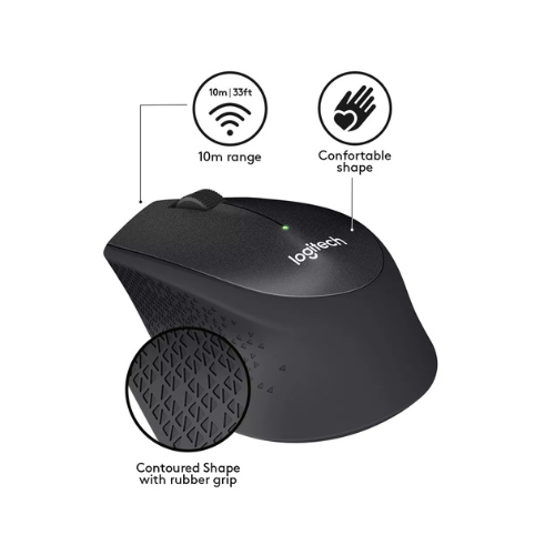 Logitech M330 Silent Wireless Mouse Black — image 2