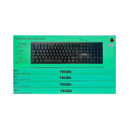 TECSA D11 Desktop Wired Keyboard , Black — image 2