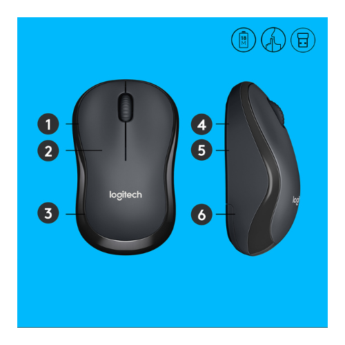 Logitech M220 SILENT Wireless Mouse (Charcoal) — image 2