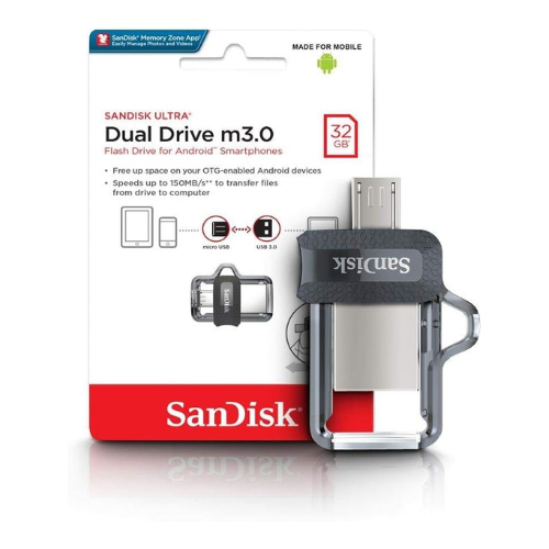 SanDisk Ultra Dual Drive m3.0 256GB 130MB/s2-56Gb Sddd3-256G-G46 — image 2