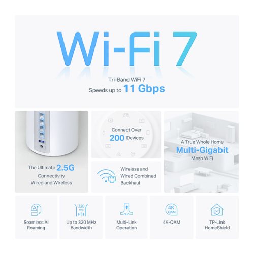 TP LINK DECO BE65 BE9300 WI-FI 7 Whole Home Mesh System (3 PACK ) — image 3