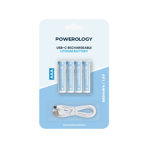 Powerology AAA USB C Rechargeable Lithium Battery — image 4