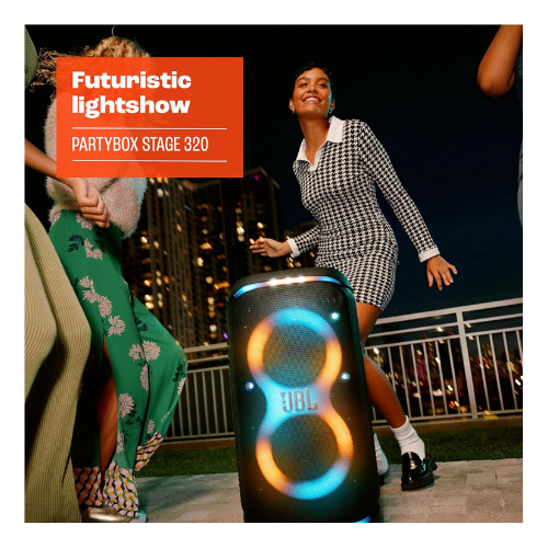 JBL PartyBox Stage 320 Portable Bluetooth Speaker, With Wheels, 5.4 Bluetooth, 240W, Splash Proof, Multi Speaker Connection — image 2