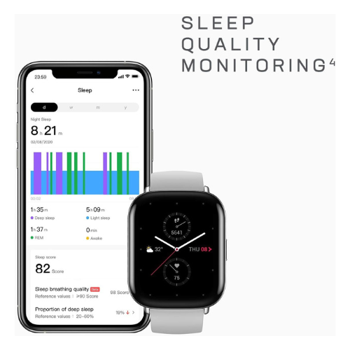 Amazfit Zepp E Square Smart Watch Stainless Steel Body Heart Rate SpO2 & Sleep Monitoring — image 2