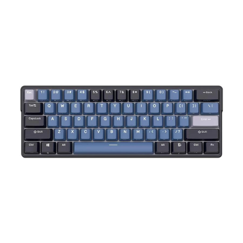 Royal Kludge RK61 plus mini black mechanical keyboard-blue switch- wired and bluetooth and wireless 2.4 -arabic english — image 1