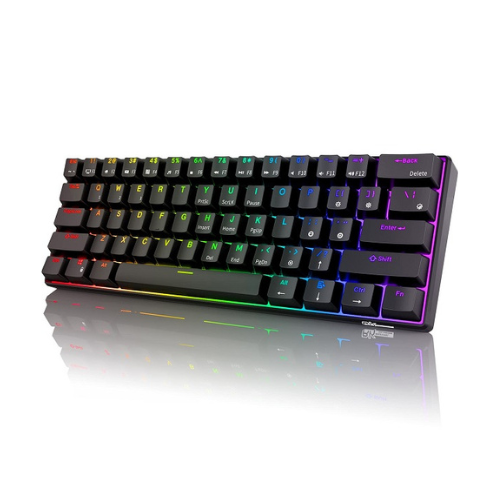 Royal Kludge RK 61 mini black mechanical keyboard-blue switch- wired and bluetooth and arabic english — image 2