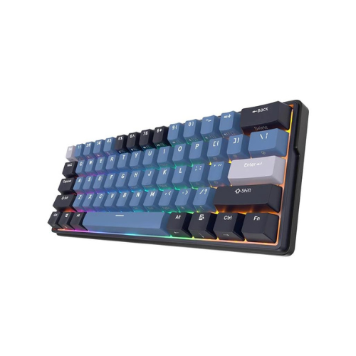 Royal Kludge RK61 plus mini black mechanical keyboard-blue switch- wired and bluetooth and wireless 2.4 -arabic english — image 2