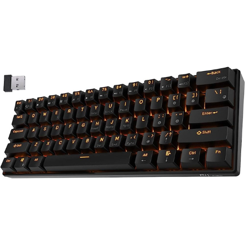 Royal Kludge RK 61 mini black mechanical keyboard-blue switch- wired and bluetooth and arabic english — image 3