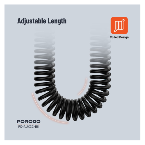 Porodo  3.5MM AUX Coiled Audio Cable 4 Feet — image 4