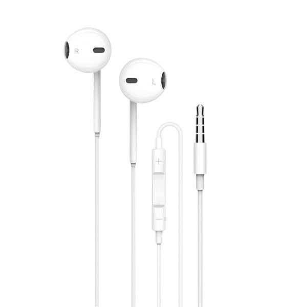 Powero+ Talkie Stereo Earphones with 3.5mm Connector – White — image 1