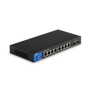 Linksys 8 Port Managed Gigabit PoE Switch LGS 310MPC 110W PoE=Budget, 2x SFP 1Gb uplink ports, Static Routing, IGMP Multicast , 802.1q VLAN Tag Bandwidth and Storm Control.. — image 1