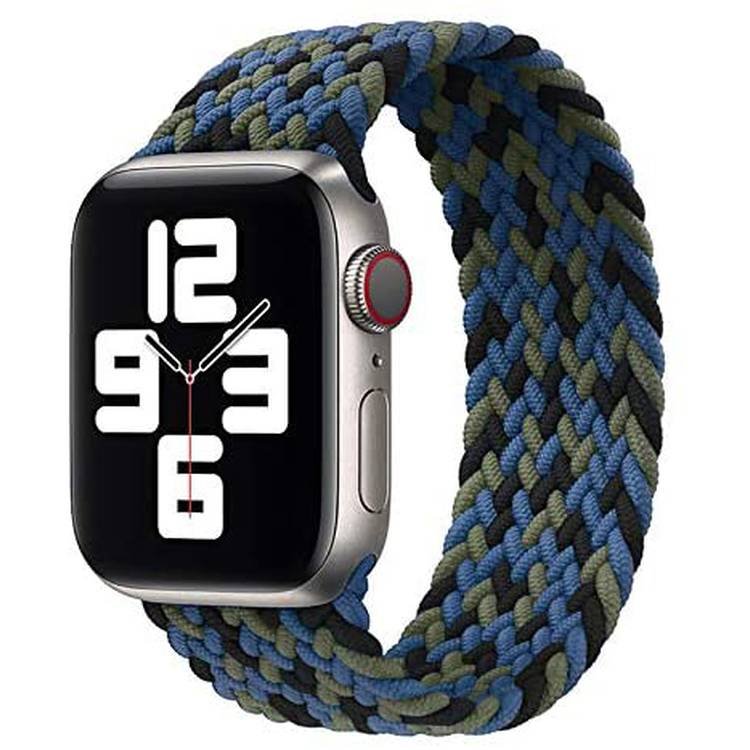 Green Braided Sololoop Adujustable Watch Strap — image 2