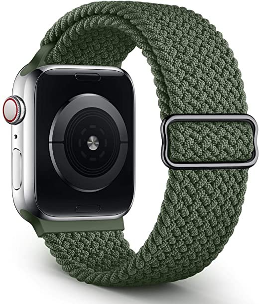 Green Braided Sololoop Adujustable Watch Strap — image 3