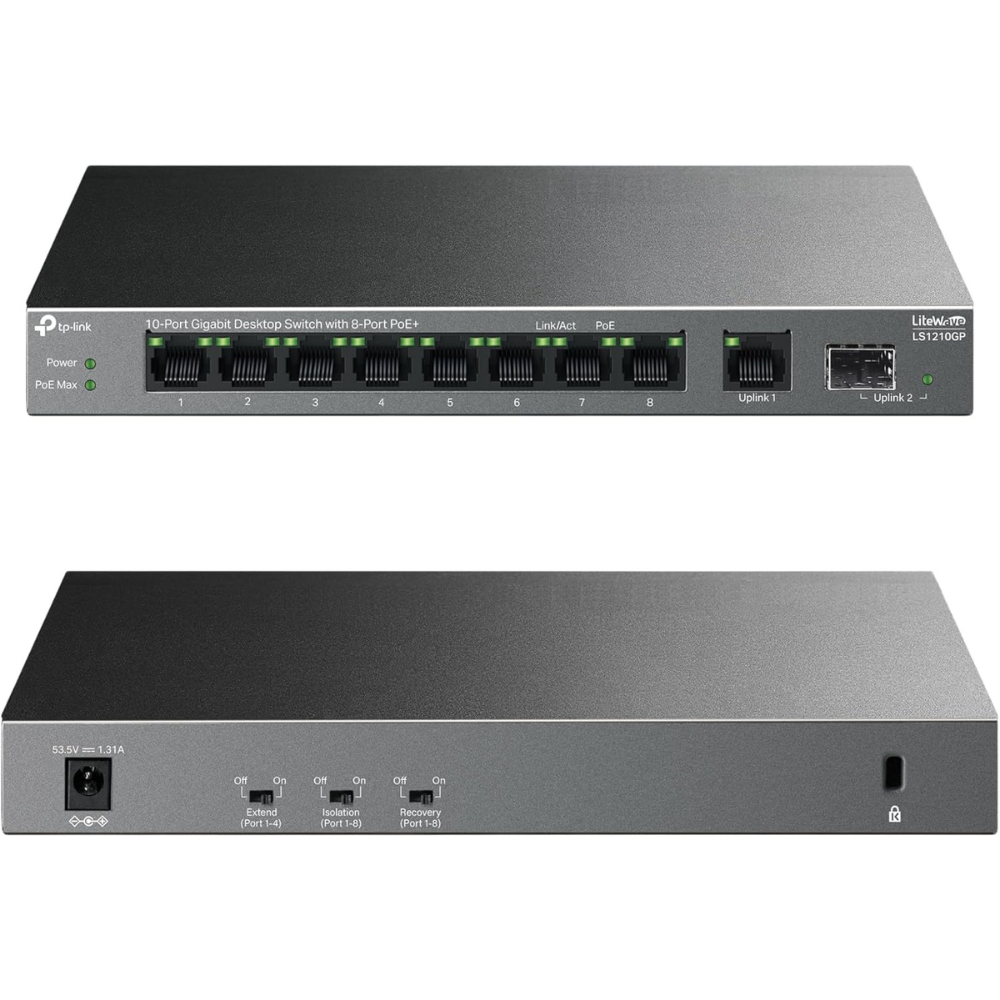 TP Link LS1210GP 10 PORT Gigabit Desktop POE Switch 61W — image 4