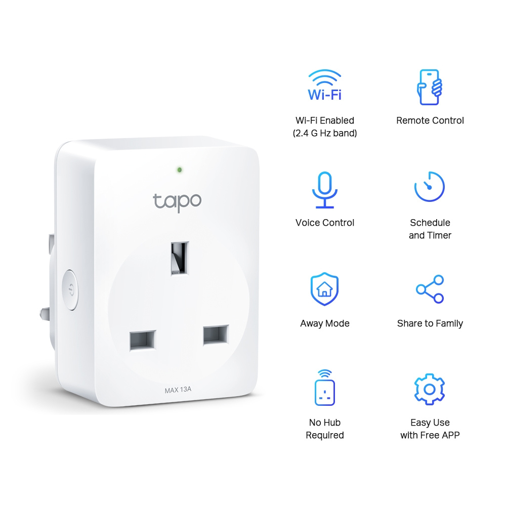 TP LINK TAPO Mini Smart WIFI Plug P100 Home Wifi Outlet Works with Alexa Echo & Google Home — image 4