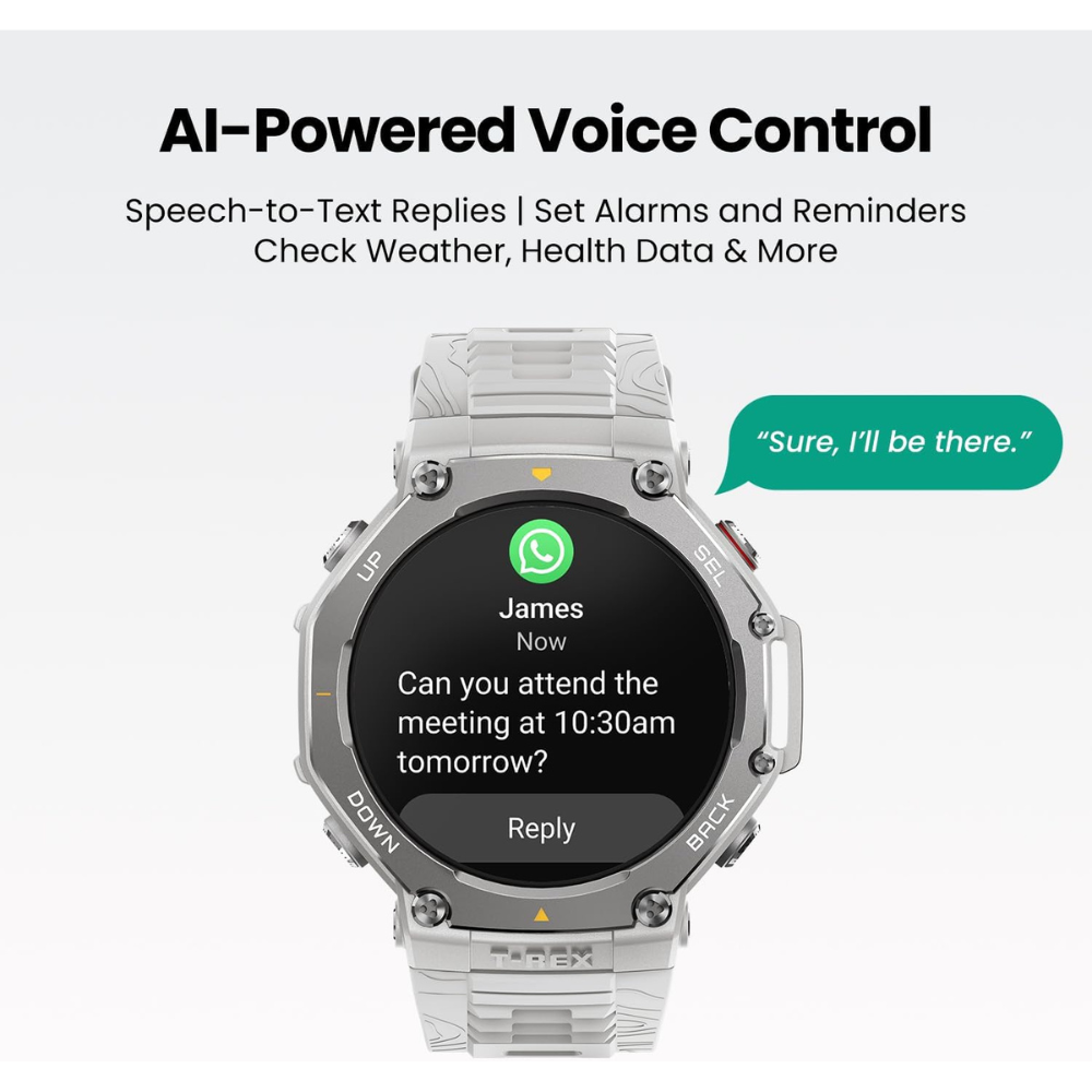 AMAZFIT T REX 3 SMART FITNESS SMART WATCH RUGGED (Haze Gray) — image 3