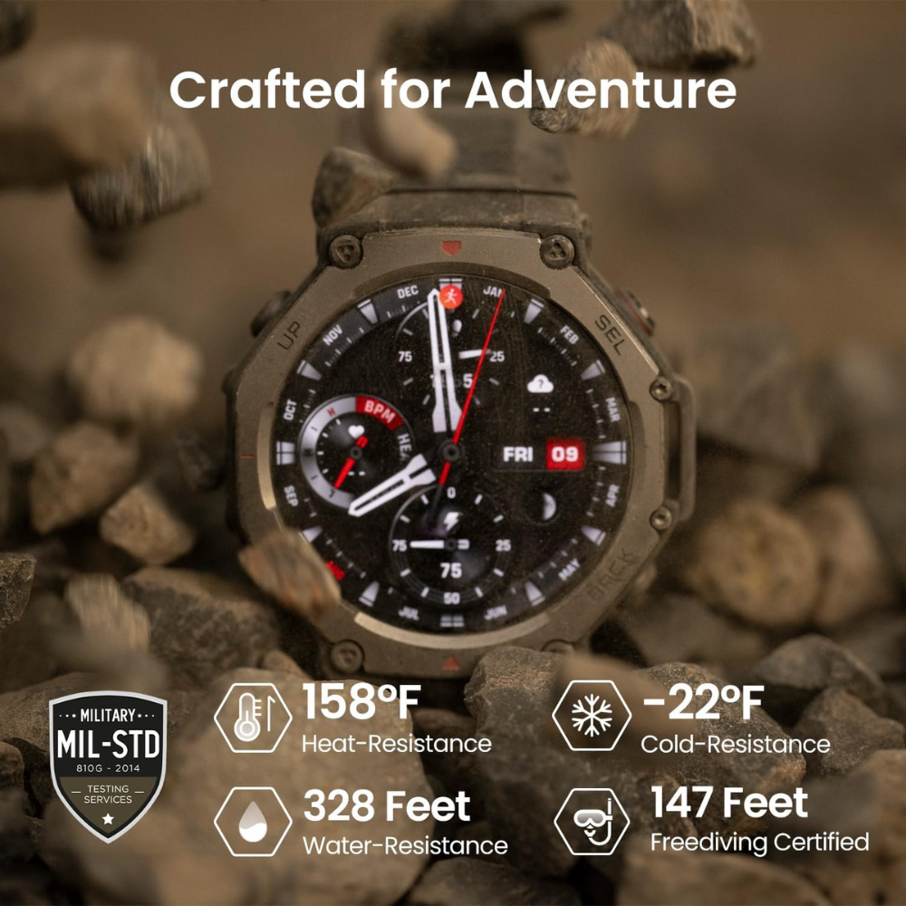 AMAZFIT T REX 3 SMART FITNESS SMART WATCH RUGGED (Haze Gray) — image 2