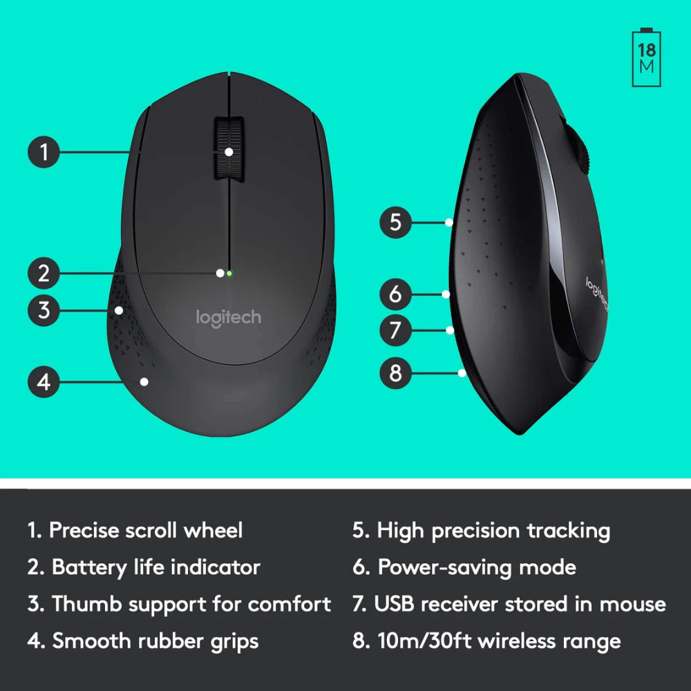 Logitech Comfort MK345 Combo Wireless Keyboard & Mouse — image 5