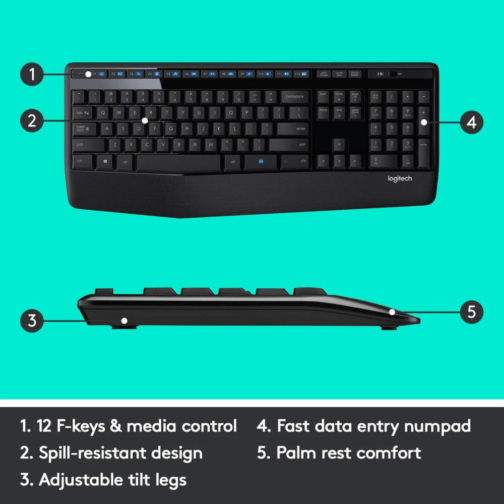 Logitech Comfort MK345 Combo Wireless Keyboard & Mouse — image 4