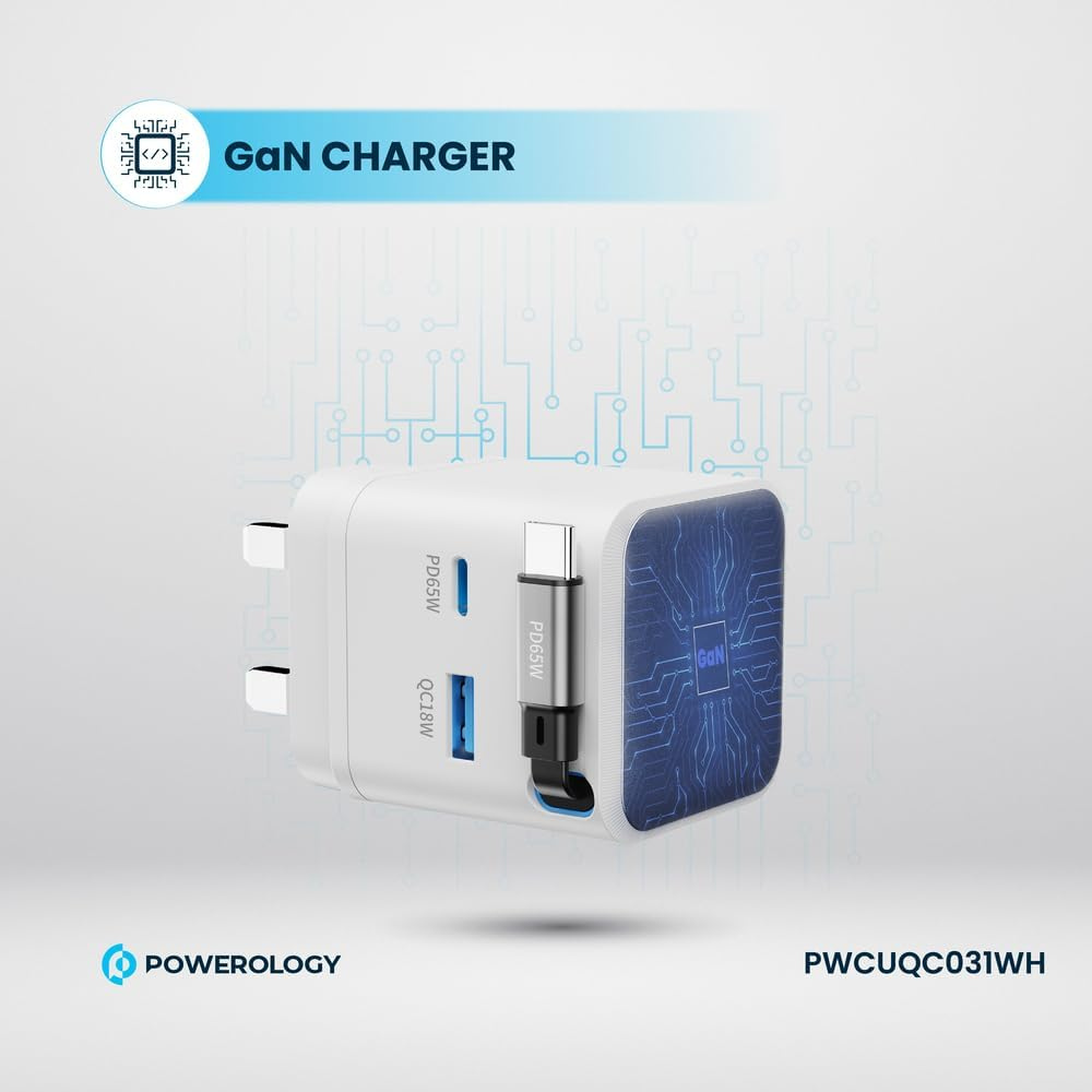 Powerology PWC031 Dual Port Gan Charger 65W — image 2