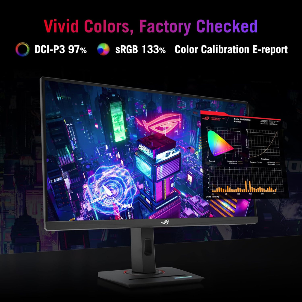 ASUS ROG Strix 27” QHD (2560x1440) HDR400 USB-C Gaming Monitor (XG27ACS), 180Hz,1ms, Fast IPS — image 2