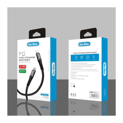 GO DES GD-UC512, USB C TO Micro Cable PD 20W 1M — image 2