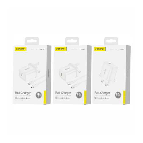 Foneng UK30 PD 20W Fast Charger With USB C TO Lightning Cable Fast Charging — image 2