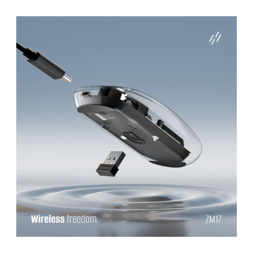 Heatz ZM17 Transparent Dual mode Wireless Bluetooth Charging Mouse — image 3