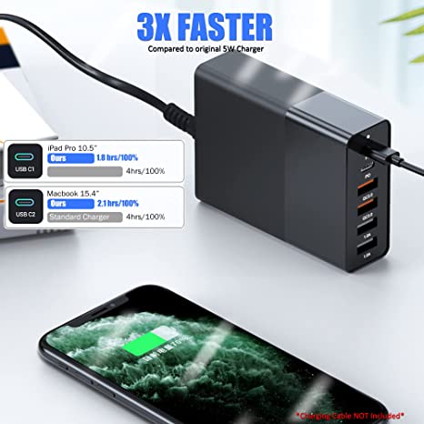 Devia Multi Port Desktop 75W Charger Powerful Fast Charging — image 2