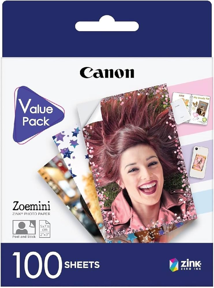 Canon Zoemini Zink Photo Paper 100 Sheets Value Pack — image 3