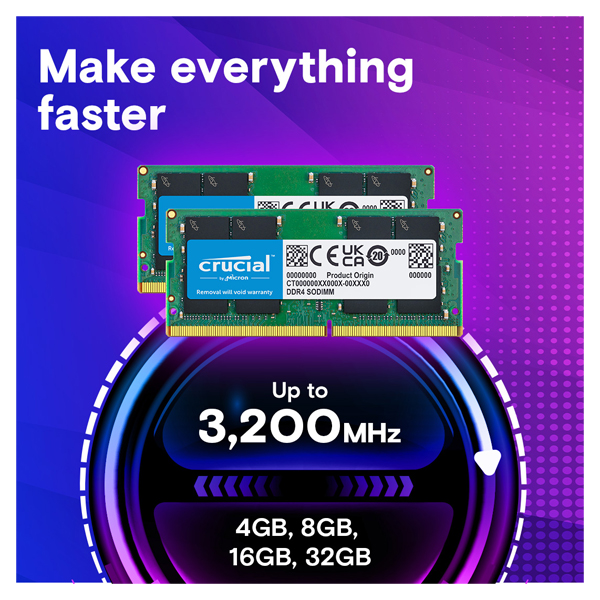 CRUCIAL 8GB 2666 DDR4 LAPTOP RAM — image 2