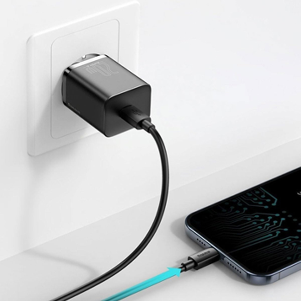 Baseus 20W PD Palm Fast Charger with USB C to USB C Cable — image 7