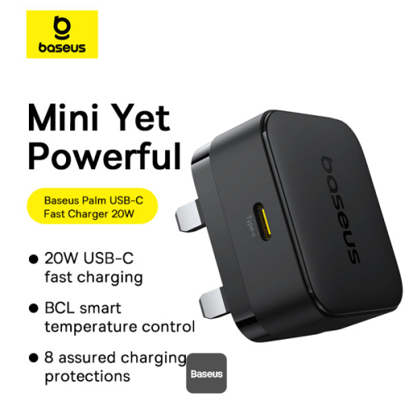 Baseus 20W PD Palm Fast Charger with USB C to Lightning Cable — image 3