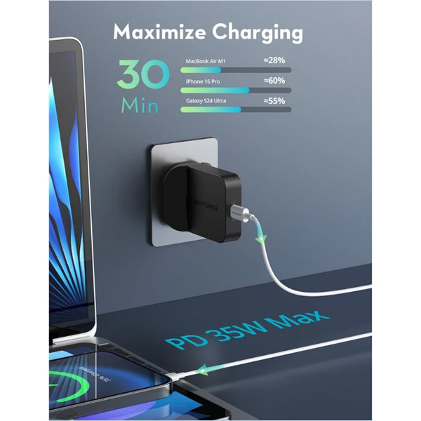 RAVPower PD35W GAN 5.0 Wall Charger — image 4