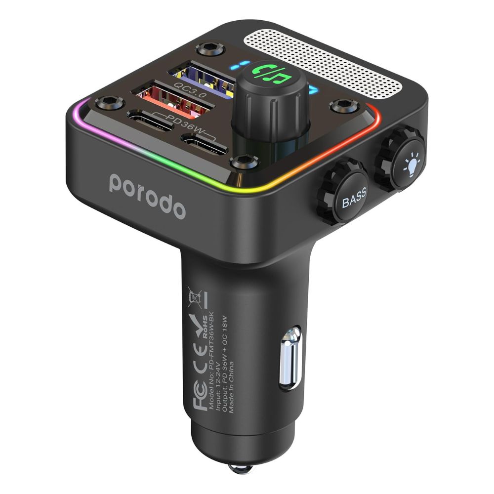 Porodo Car 36W PD Charger and FM Transmitter — image 4