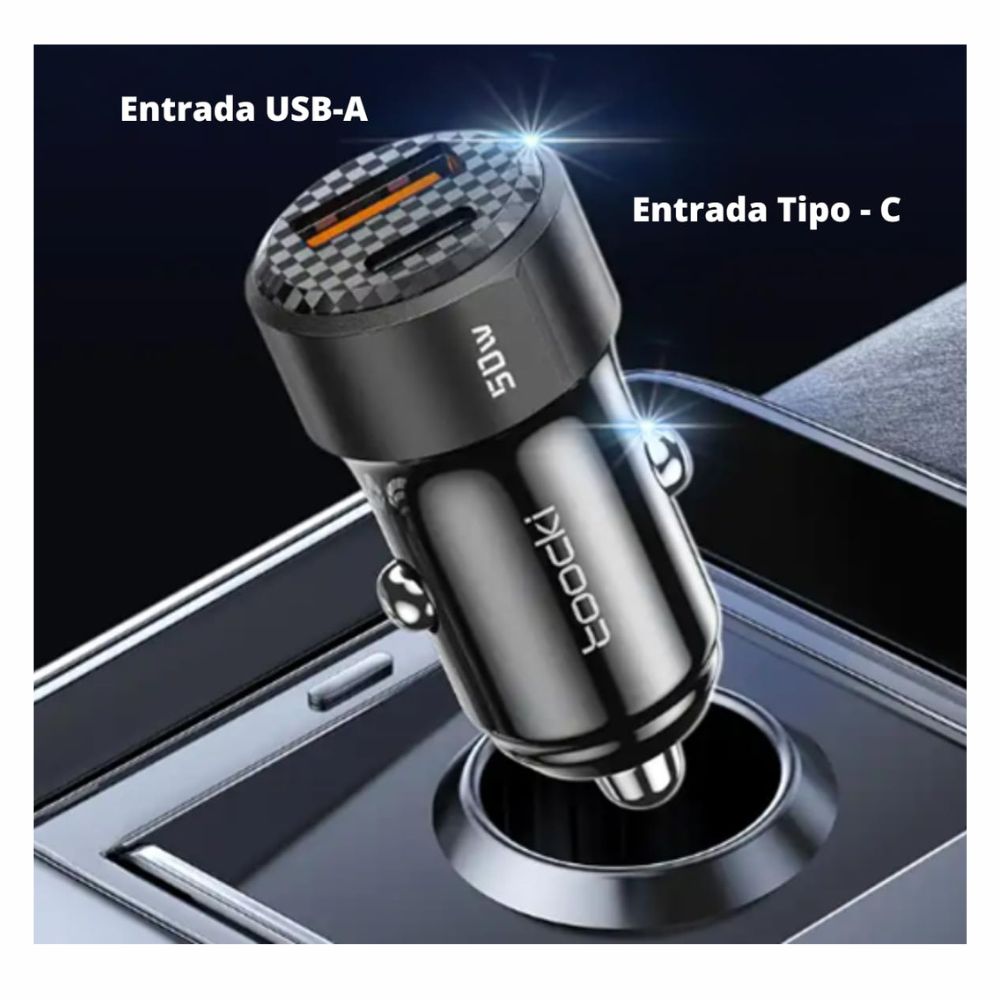 Porodo 50W Dual Port Car Charger C to C Cable — image 2