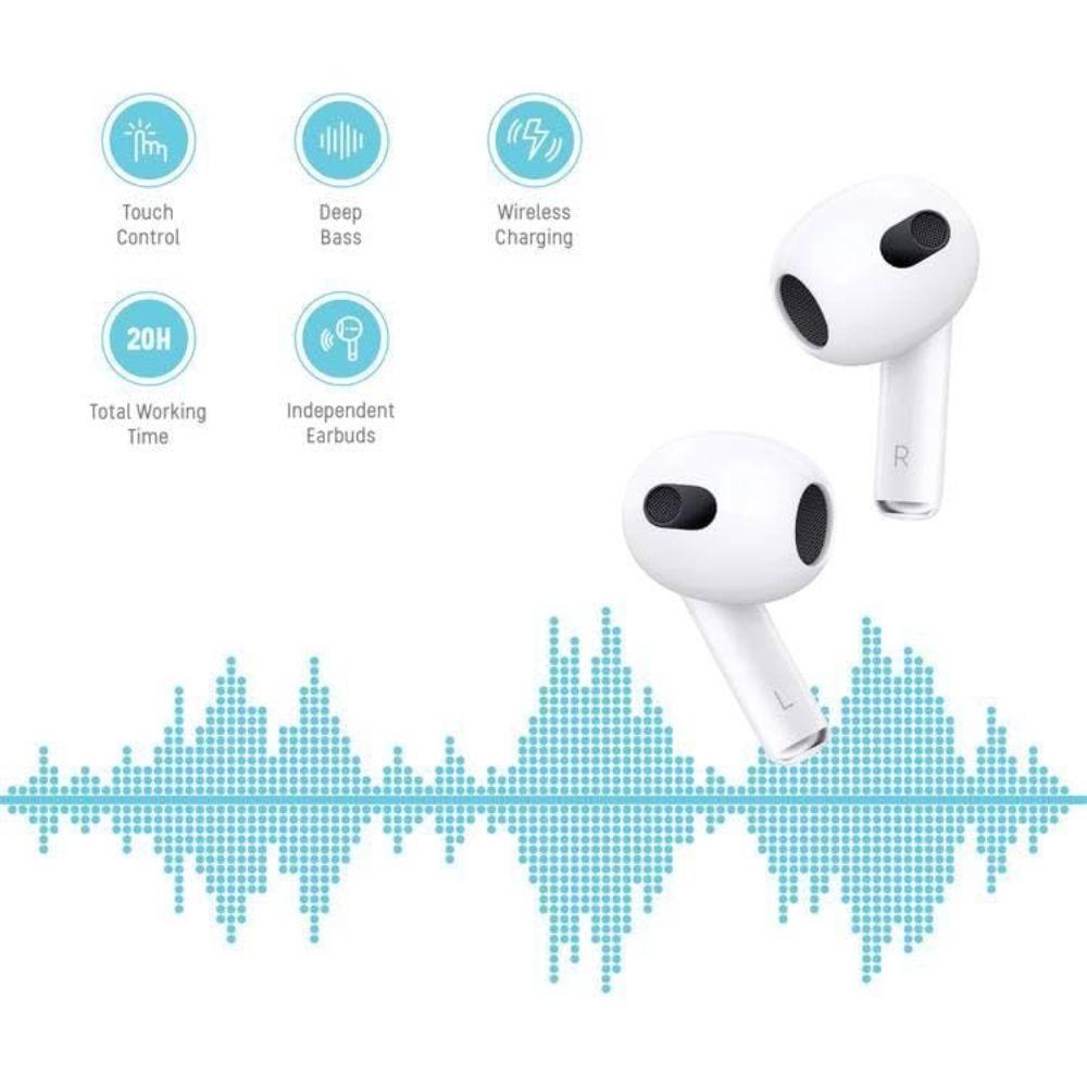 Porodo Blue Deep Bass Wireless Earbuds 3 White — image 3