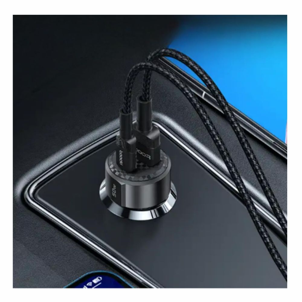 Porodo 50W Dual Port Car Charger C to C Cable — image 3