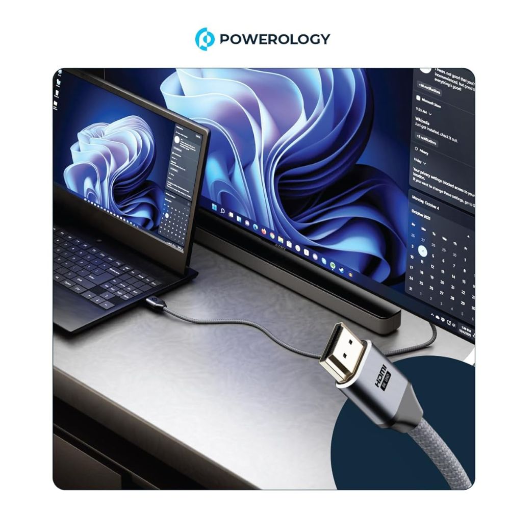 Powerology 8K HDMI to HDMI Cable 3M Braided Cable — image 3