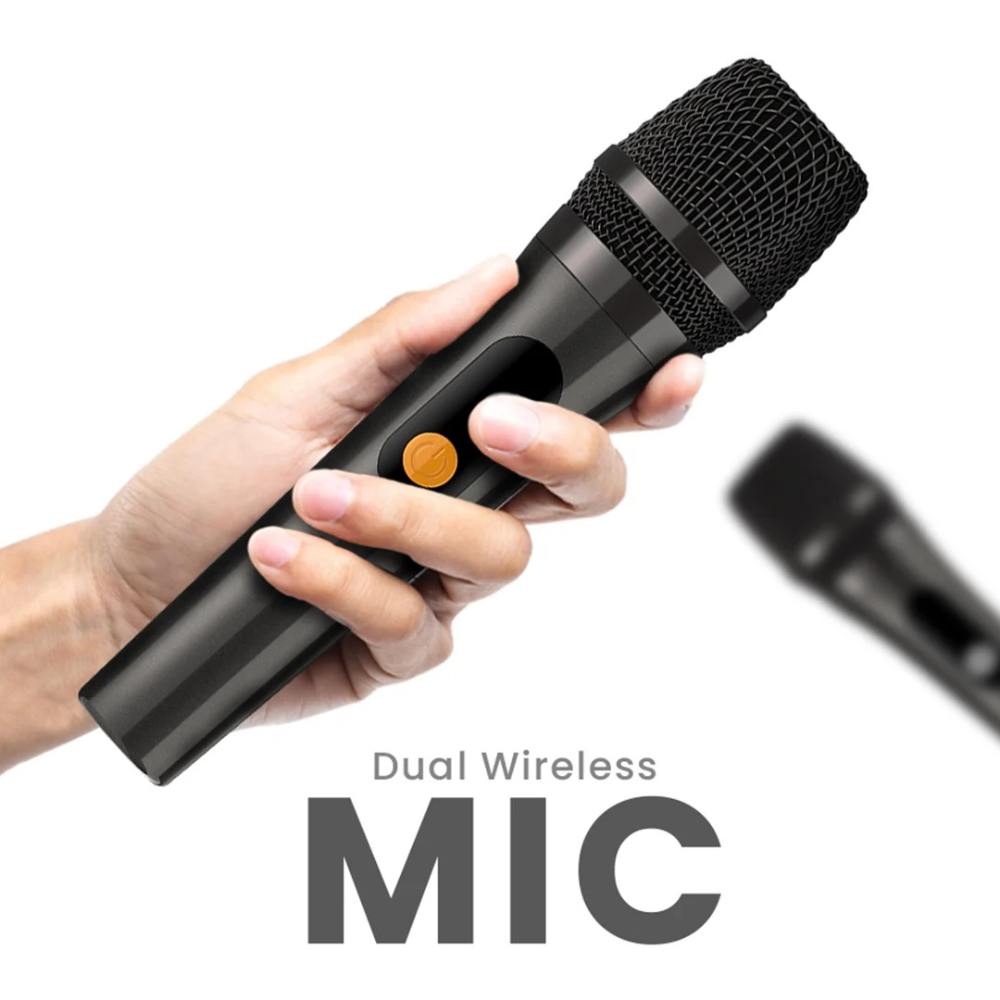 HiFuture Vocalist 200 Bluetooth 100W RGB Illuminated Portable Karaoke System Speaker Microphone Wireless Silver — image 4