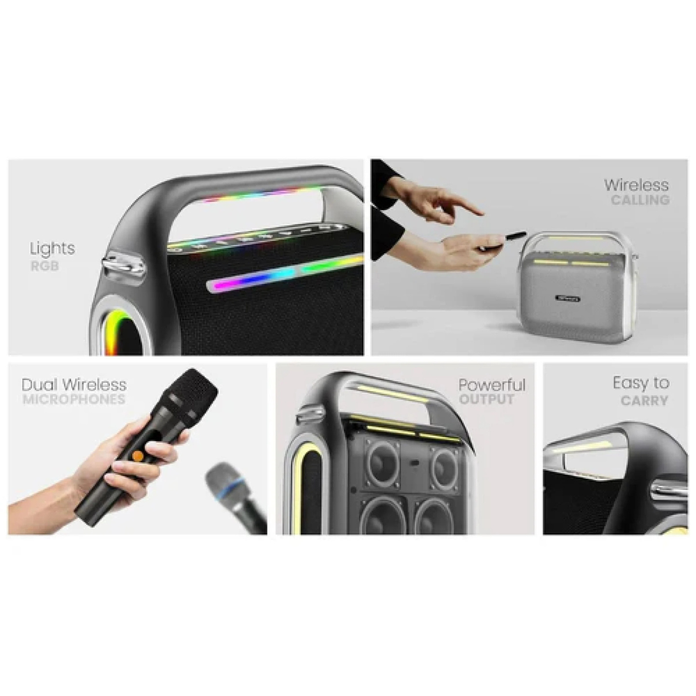 HiFuture Karaoke Bluetooth Speaker – Vocalist 200 (Silver) — image 4