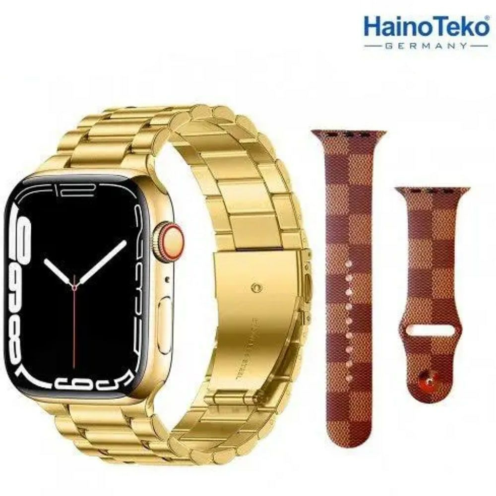 Haino Teko G8 Max Smart Watch, 45mm Bluetooth Call Wireless Charging Waterproof Gold — image 1