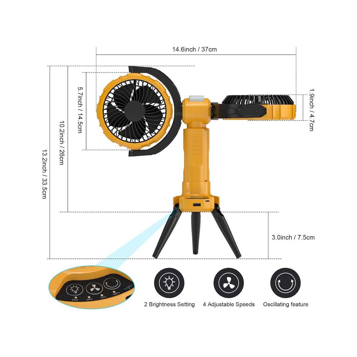 F7300 Outdoor Fan with Light – Weatherproof Ceiling Fan for Patios & Balconies — image 2