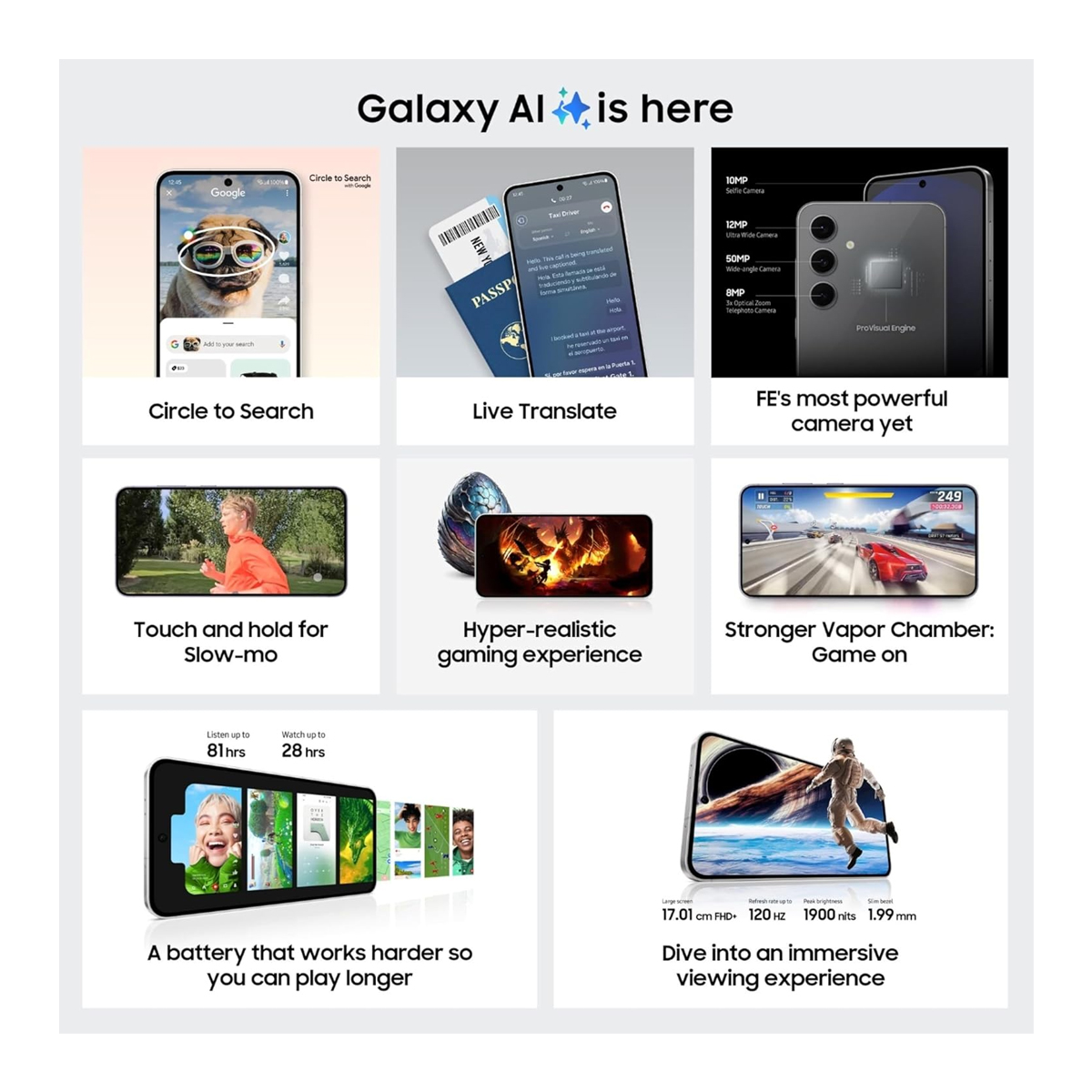Samsung Galaxy A56 5G 256GB 8GB RAM Awesome Graphite Smartphone — image 3