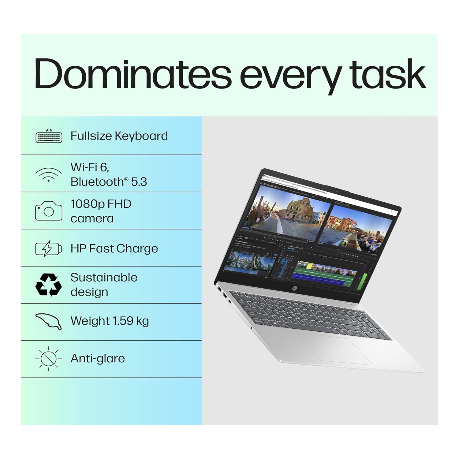 HP ELITEBOOK 1040 G10- CORE I7 1355 U- 16 GB RAM , 512 SSD Webcam, BT, 14.1 FHD Screen WINDOWS 11 PRO LAPTOP — image 3